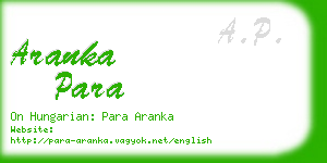 aranka para business card